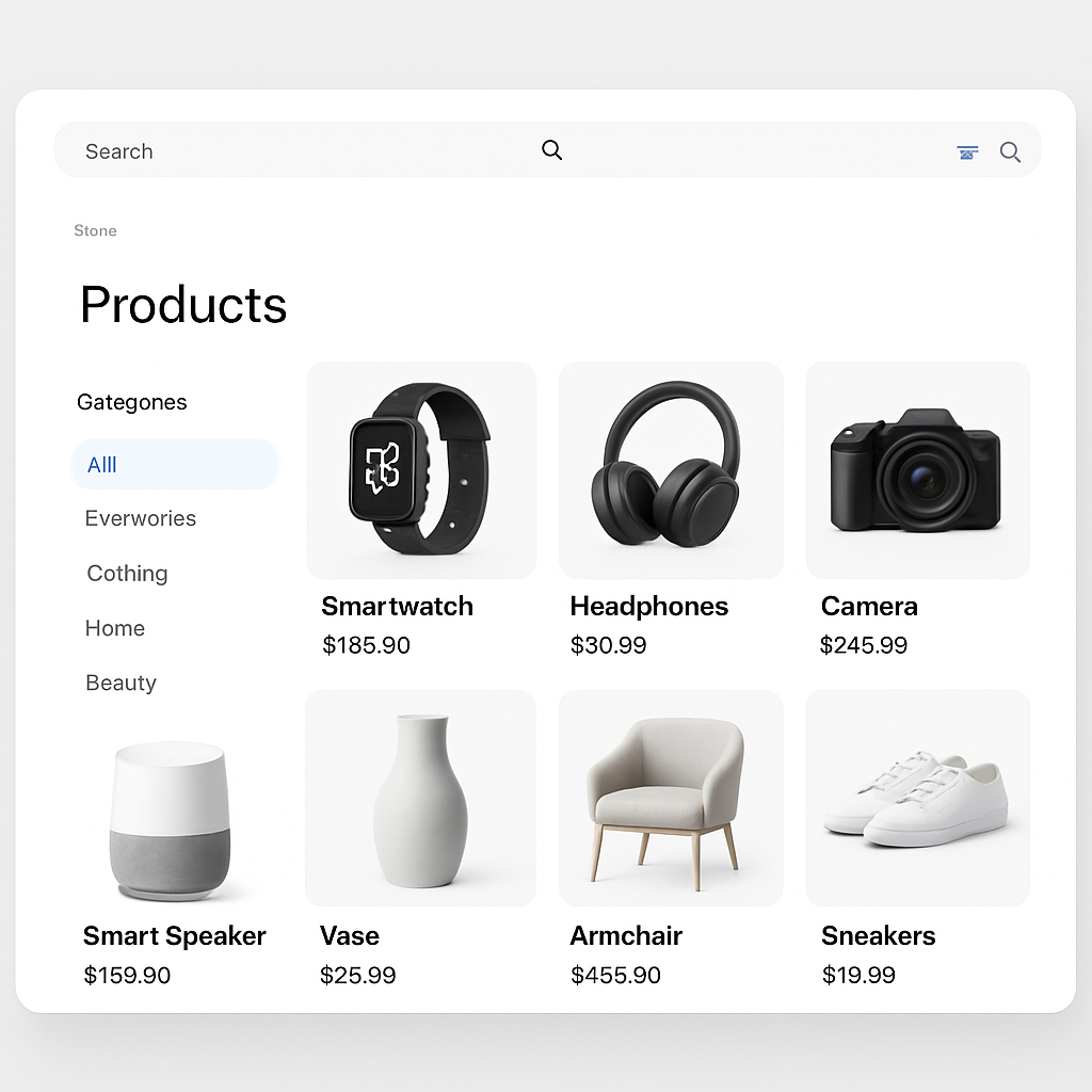 E-Commerce Marketplace project mockup