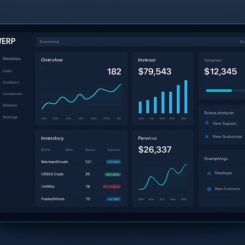 ERP Solution project mockup