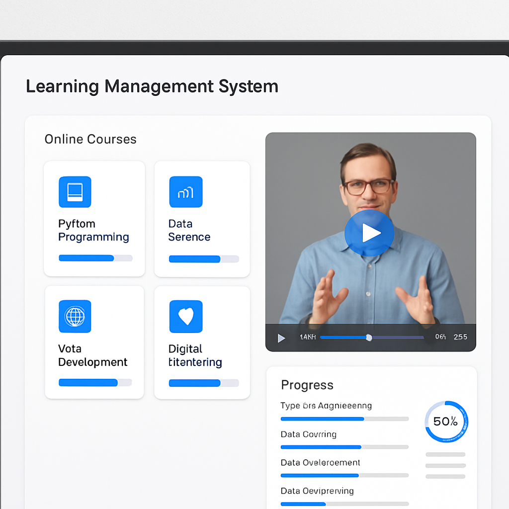 Learning Management System project mockup